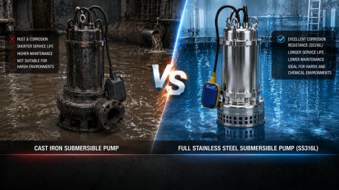 Full Stainless Steel vs. Cast Iron Submersible Pumps: Matching Material to Application