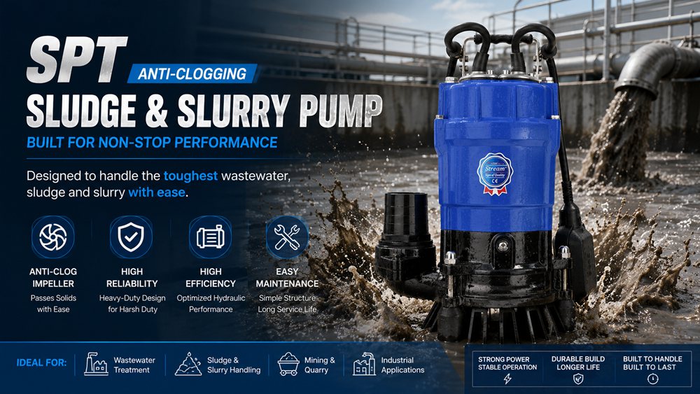 How the SPT Series Agitator Pump Solves Heavy Sludge and Slurry Clogging