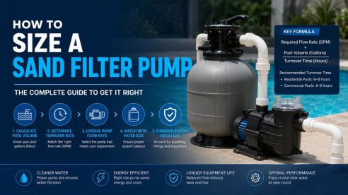 How to Size a Commercial Sand Filter Pump: Flow Rates, Turnover, and Efficiency
