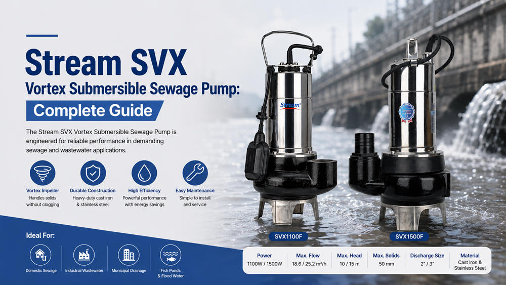 Stream SVX Vortex Submersible Sewage Pump: Complete Guide Stream SVX Vortex Submersible Sewage Pump: Complete Guide
