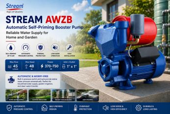 ​Stream AWZB Automatic Self-Priming Booster Pump: Reliable Water Supply for Home and Garden