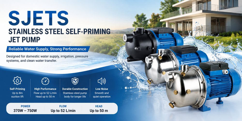 Stream SJETS Stainless Steel Self-Priming Jet Pump: Reliable Water Supply and Pressure Boosting Stream SJETS Stainless Steel Self-Priming Jet Pump: Reliable Water Supply and Pressure Boosting