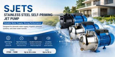 Stream SJETS Stainless Steel Self-Priming Jet Pump: Reliable Water Supply and Pressure Boosting