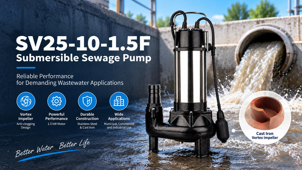 Stream SV25-10-1.5F Sewage Grinder Pump: How the Grinding Impeller Prevents Clogging Stream SV25-10-1.5F Sewage Grinder Pump: How the Grinding Impeller Prevents Clogging