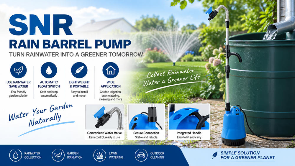 Stream SNR Rain Barrel Pump: Submersible Garden Pump for Rainwater Irrigation Stream SNR Rain Barrel Pump: Submersible Garden Pump for Rainwater Irrigation