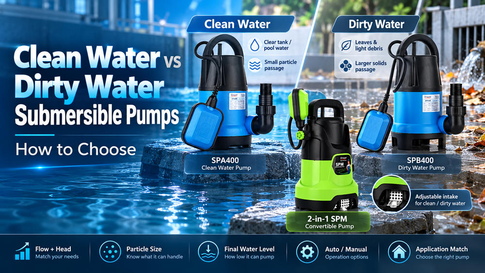 Clean Water vs Dirty Water Submersible Pumps | Guide Clean Water vs Dirty Water Submersible Pumps | Guide